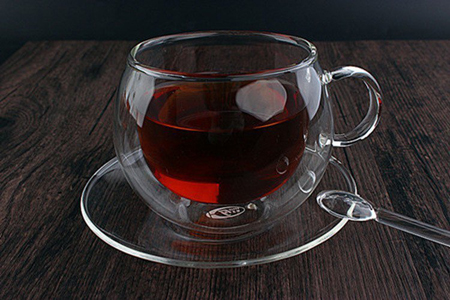 Стеклянная чашка с двойными стенками для любителей чая