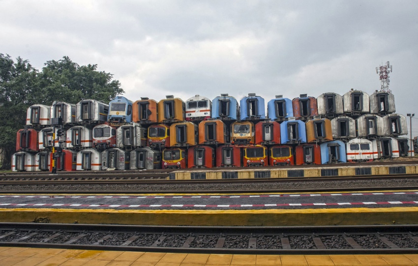 Индонезийское кладбище железнодорожных вагонов
